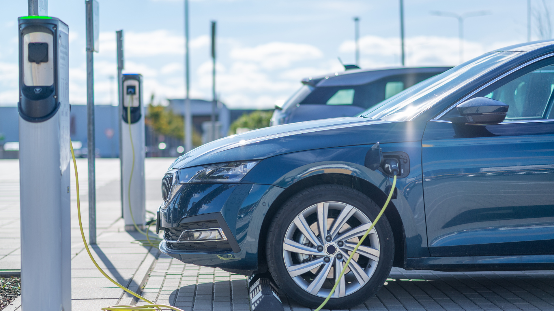 Car charging at EV station